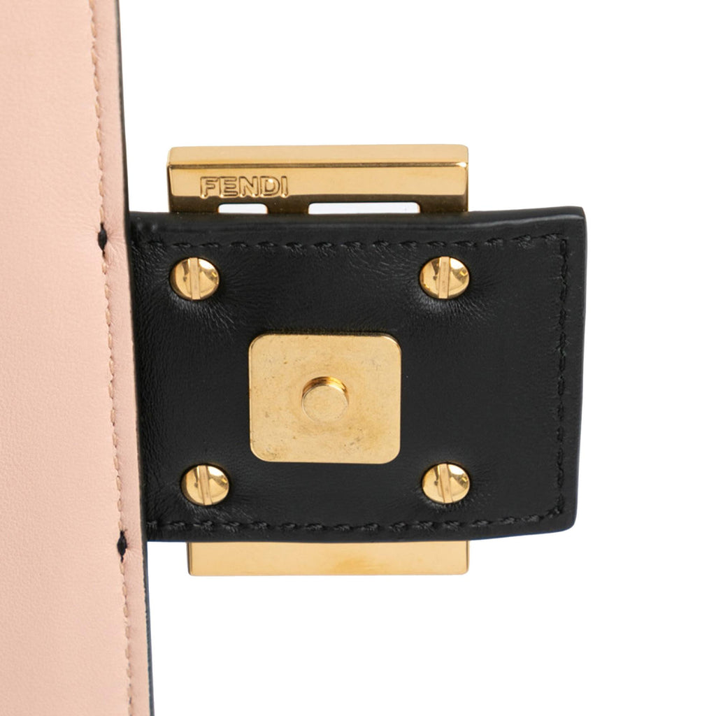 Fendi Bicolor Leather Chain Midi Baguette (SHG-AZNVmi)