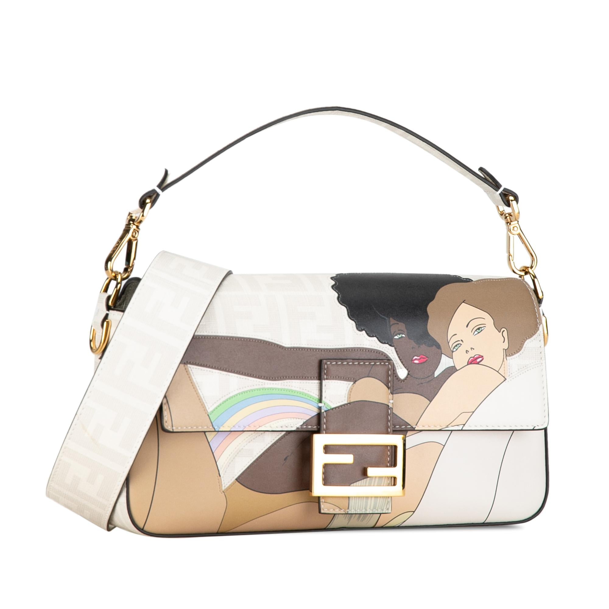 Fendi Bikini Girls Zucca Baguette Satchel