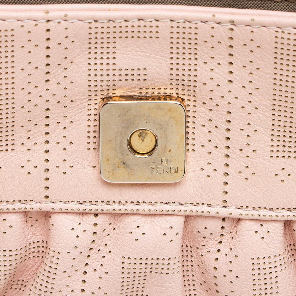 Fendi Perforated FF Calfskin Chef Small Bag