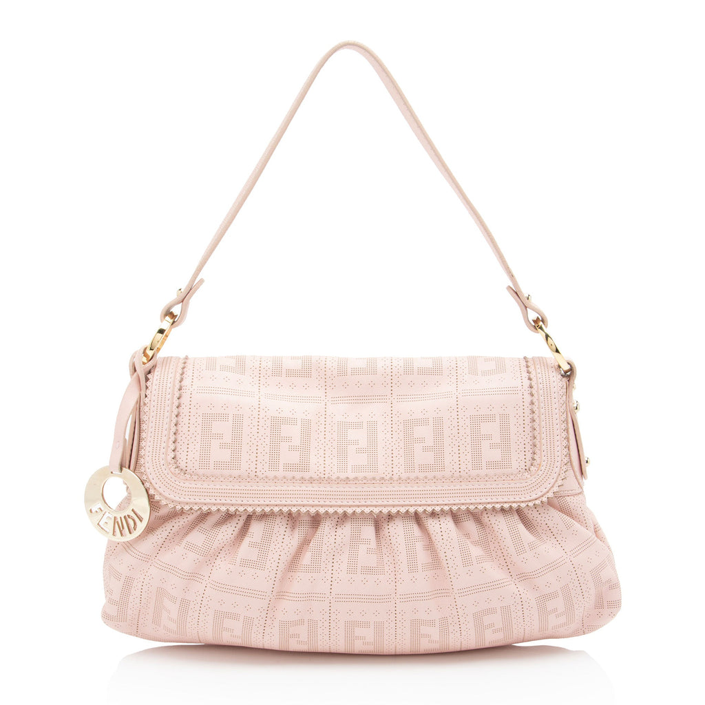 Fendi Perforated FF Calfskin Chef Small Bag