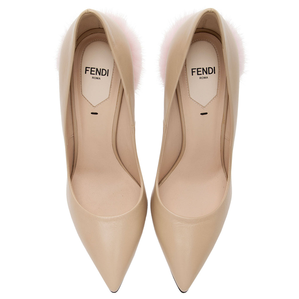 Fendi Calfskin Mink Decollete Pumps - Size 7 / 37