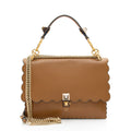 Fendi Calfskin Studded Kan I Medium Shoulder Bag