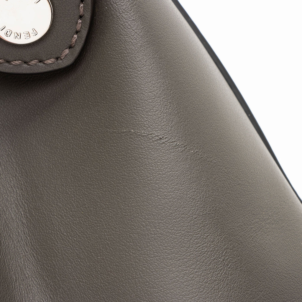 Fendi Calfskin Whipstitch Dotcom Medium Satchel