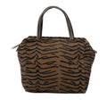 Fendi Canvas Zebra Print Handbag