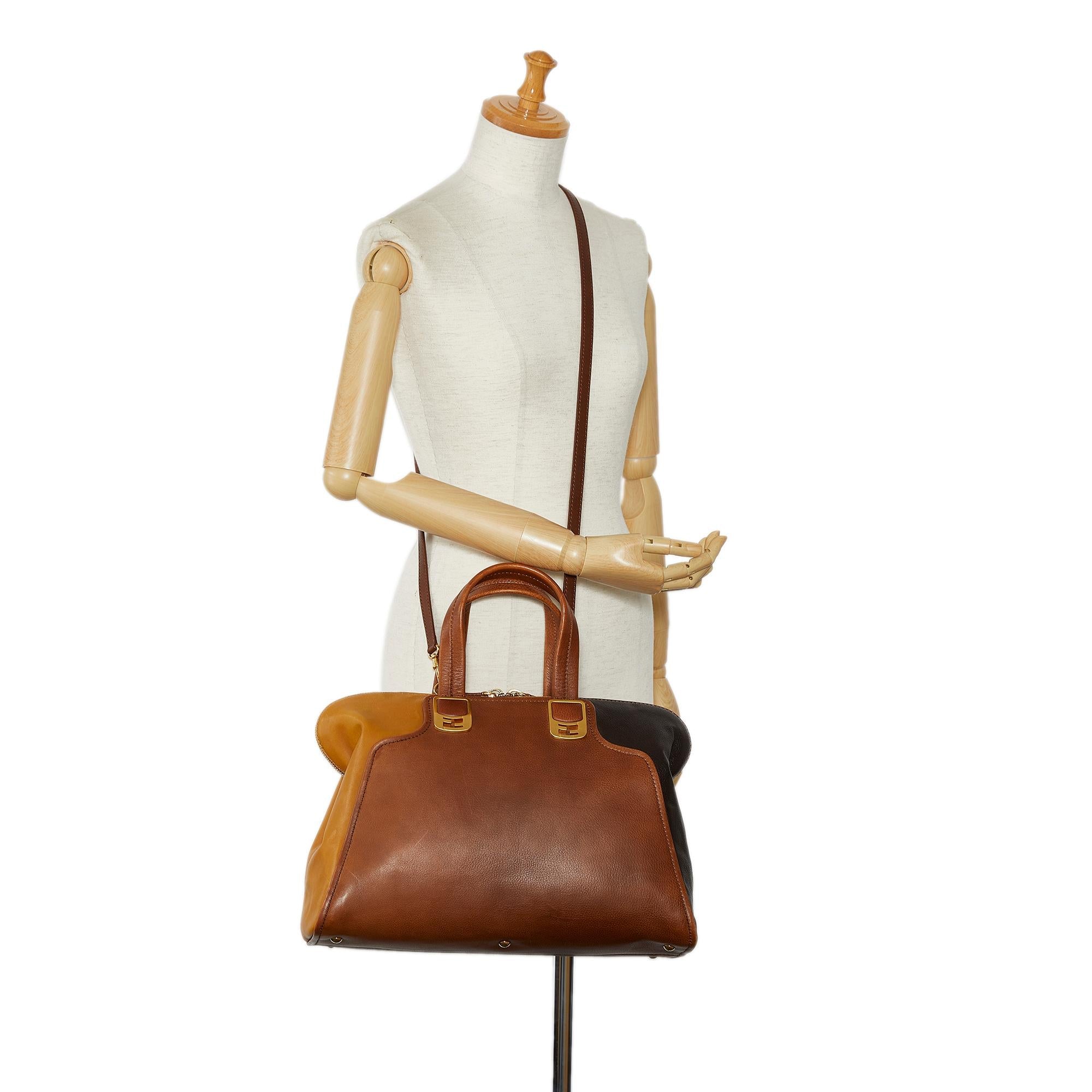 Fendi Colorblock Chameleon Satchel (SHG-io7nju)