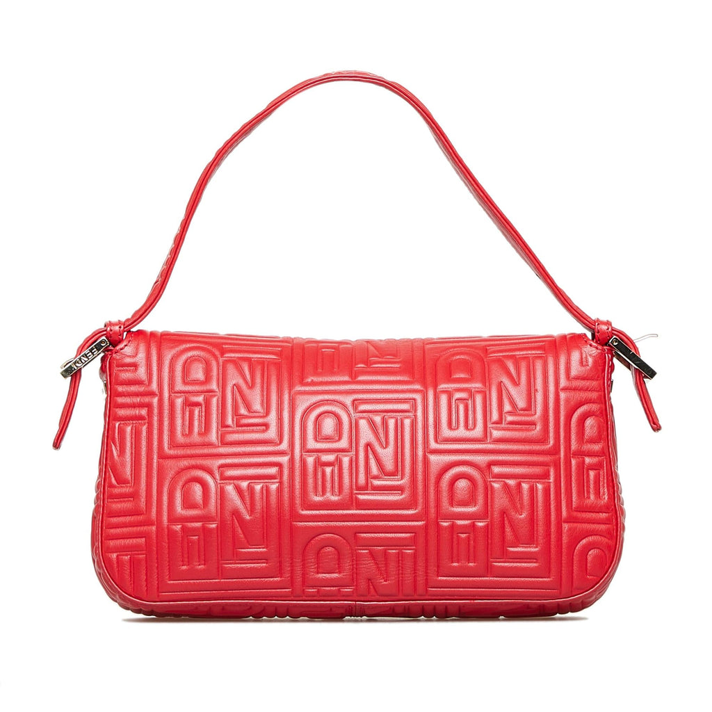 Fendi Embossed Leather Mamma Baguette (SHG-MZAgAO)