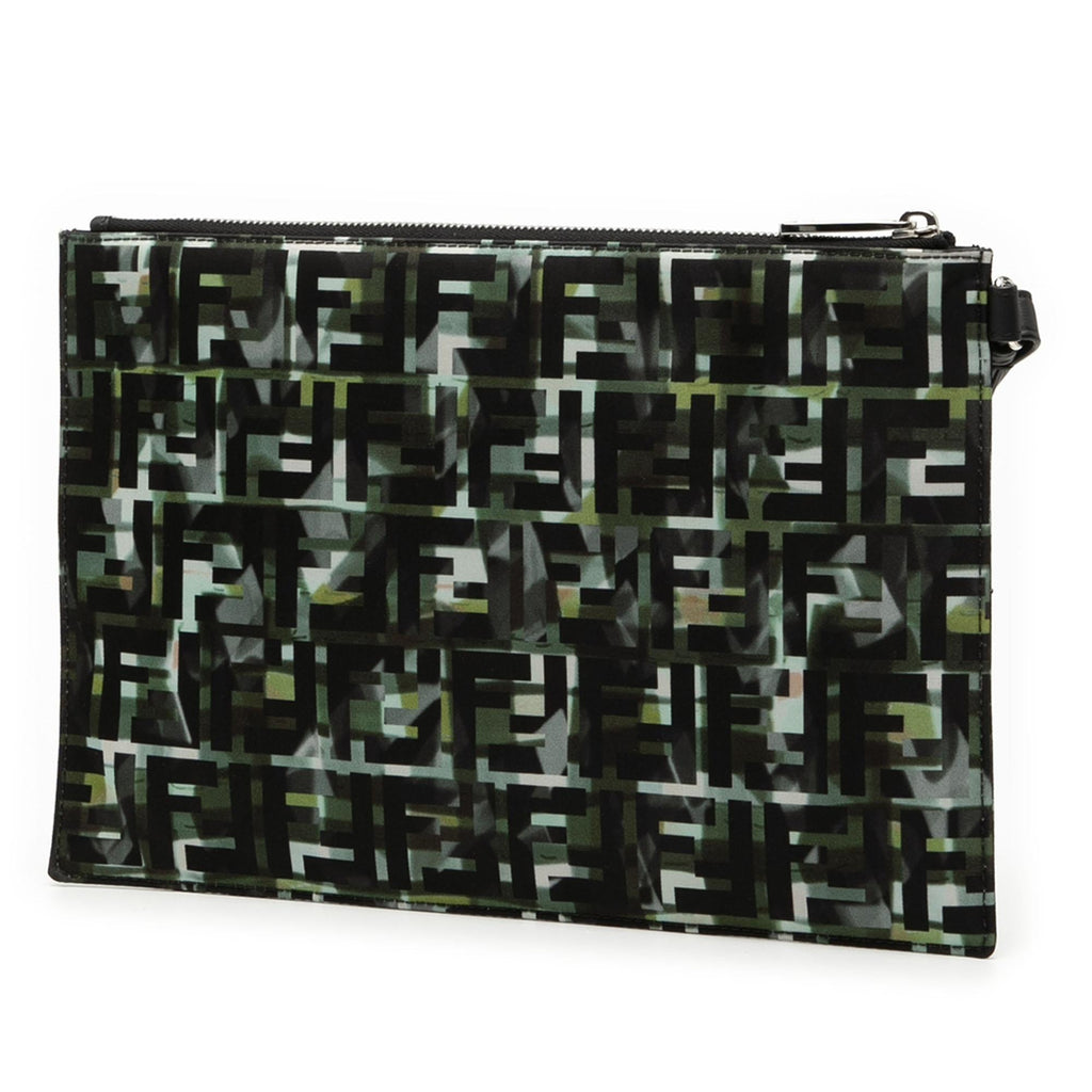 Fendi FF 1974 Nylon Camouflage Wristlet Pouch
