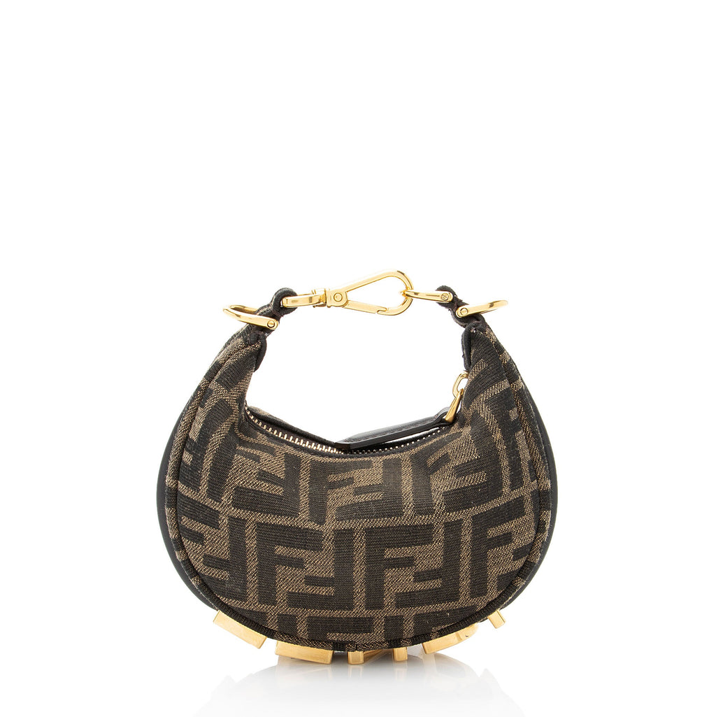Fendi FF Canvas Fendigraphy Nano Hobo