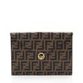 Fendi FF Embossed Calfskin 1974 Envelope Pouch (SHF-qYNeEa)