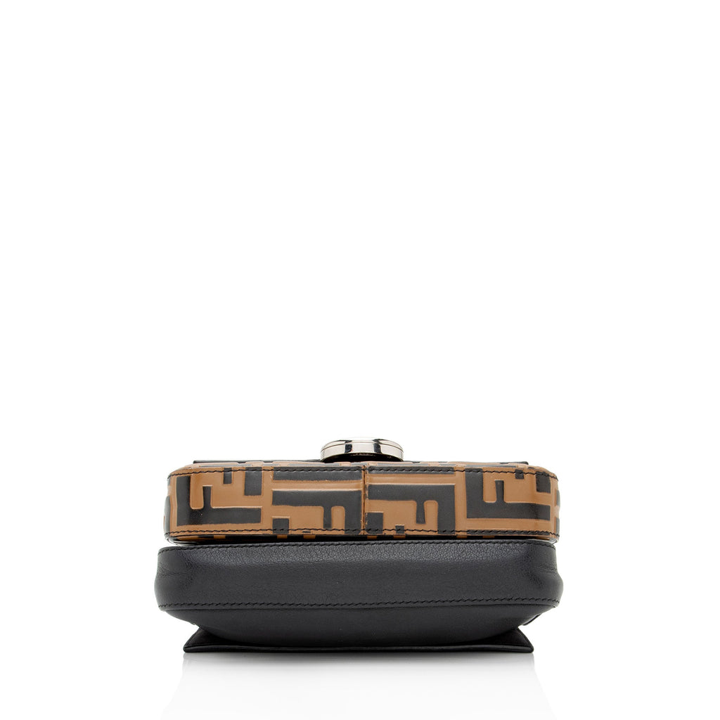Fendi FF Embossed Calfskin Double Micro Baguette Bag (SHF-yQ8d8d)