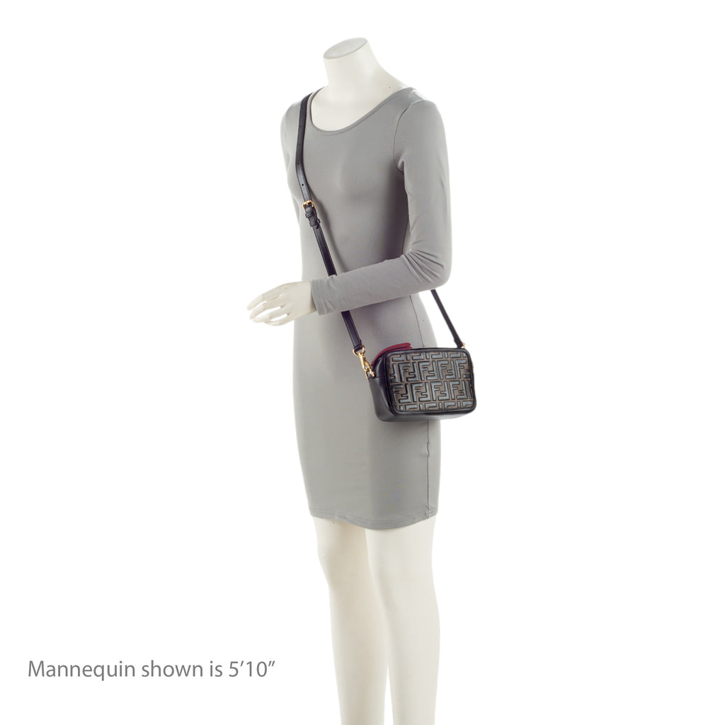 Fendi FF Embossed Calfskin Mini Camera Bag
