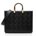 Fendi FF Embossed Calfskin Sunshine Medium Shopper Tote