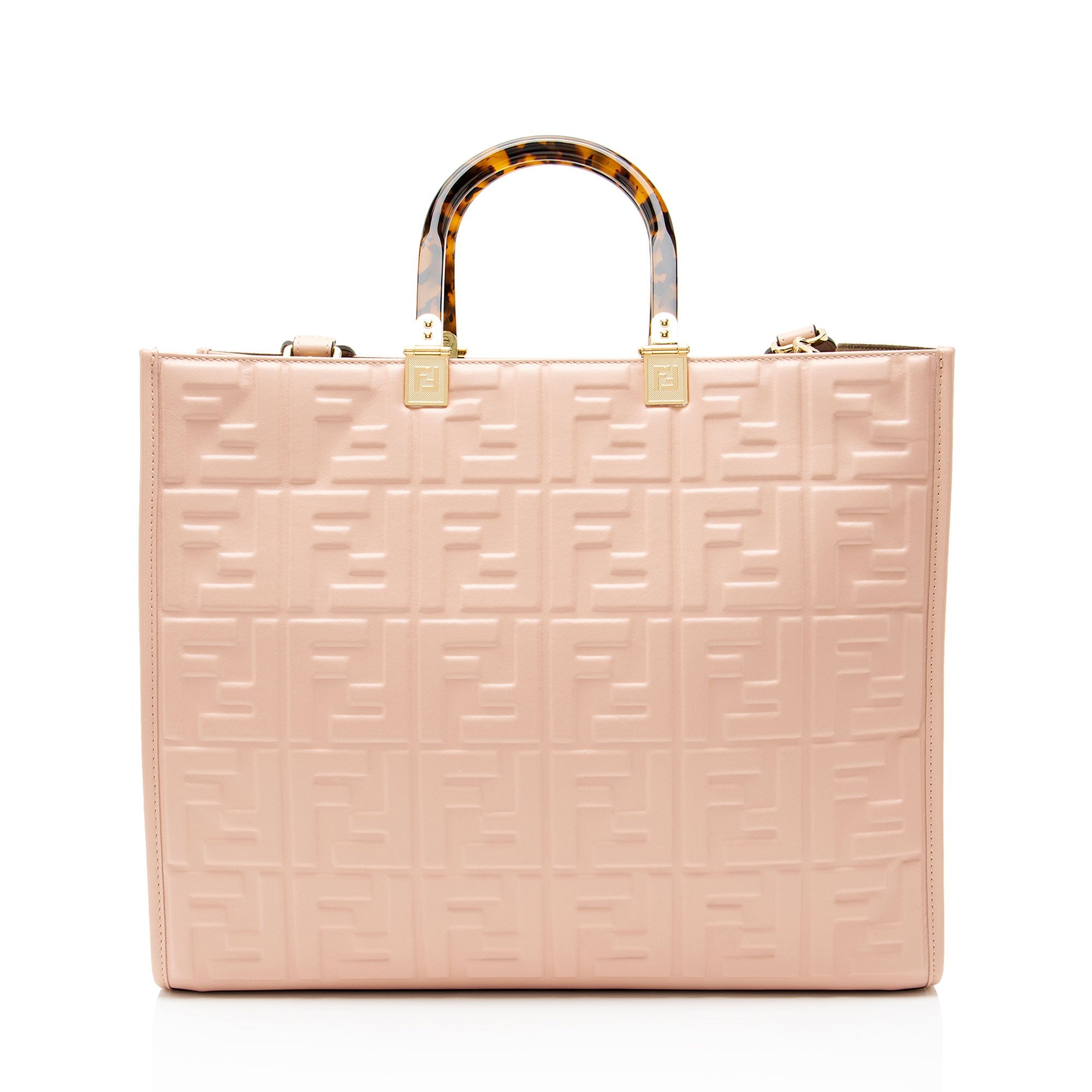 Fendi FF Embossed Calfskin Sunshine Medium Shopper Tote