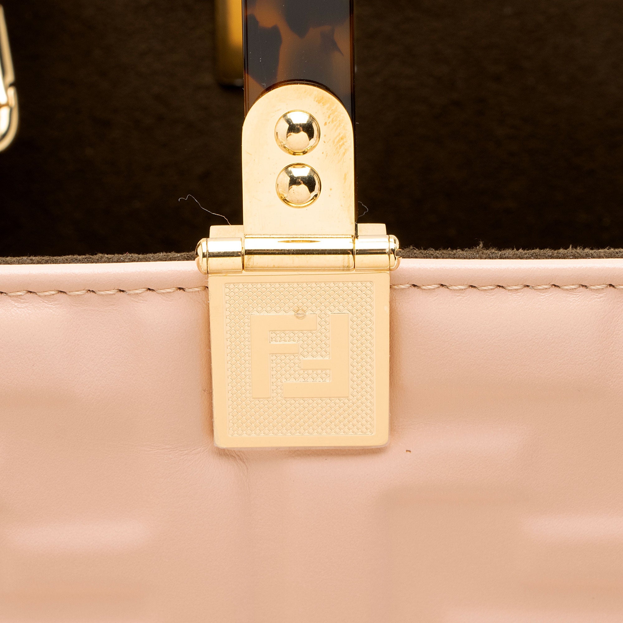 Fendi FF Embossed Calfskin Sunshine Medium Shopper Tote