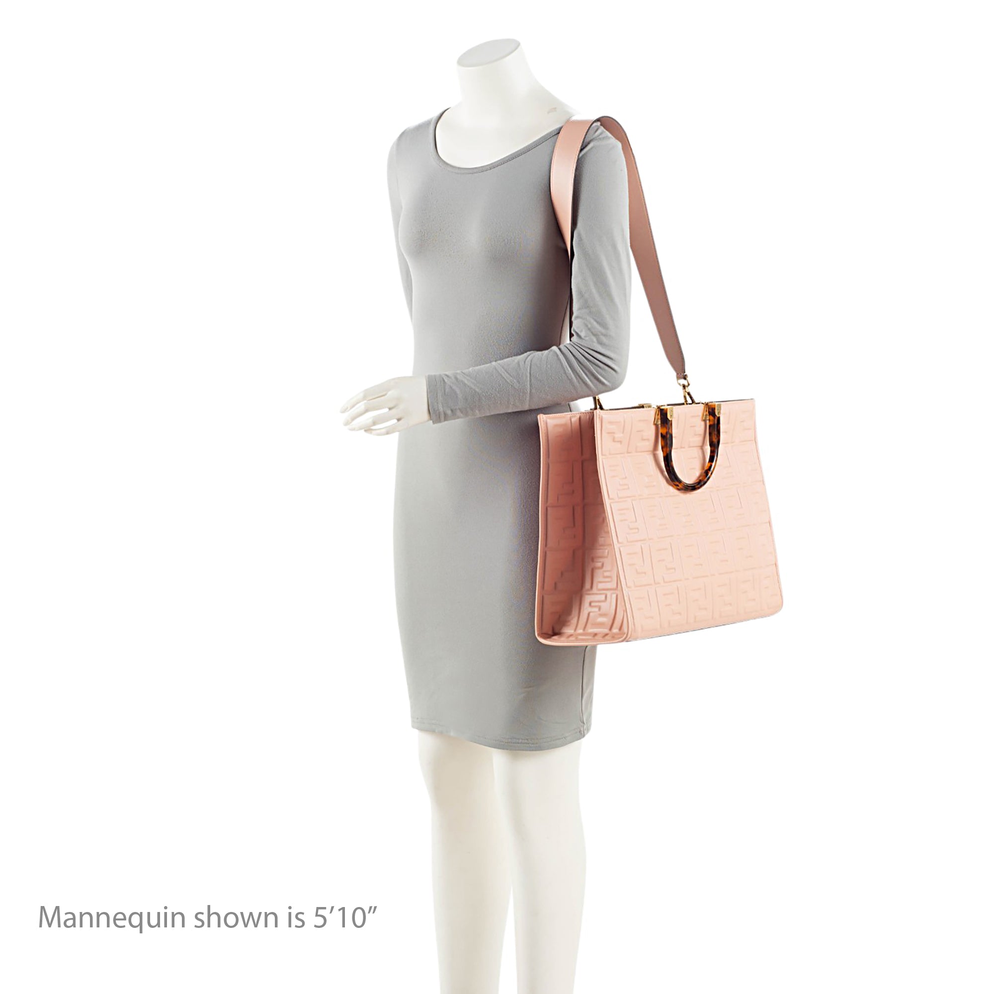 Fendi FF Embossed Calfskin Sunshine Medium Shopper Tote