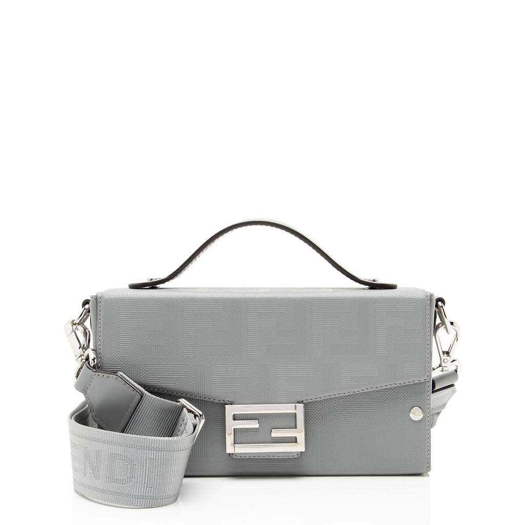 Fendi FF Shadow Vitello Soft Trunk Baguette