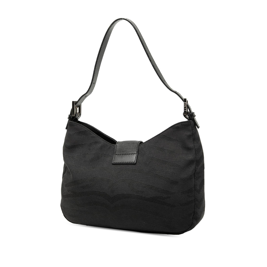 Fendi FF Zebra Print Canvas Shoulder Bag