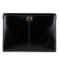 Fendi Glazed Calfskin Slim Peekaboo Turn Lock Clutch