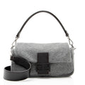 Fendi Knit Cashmere Baguette Shoulder Bag