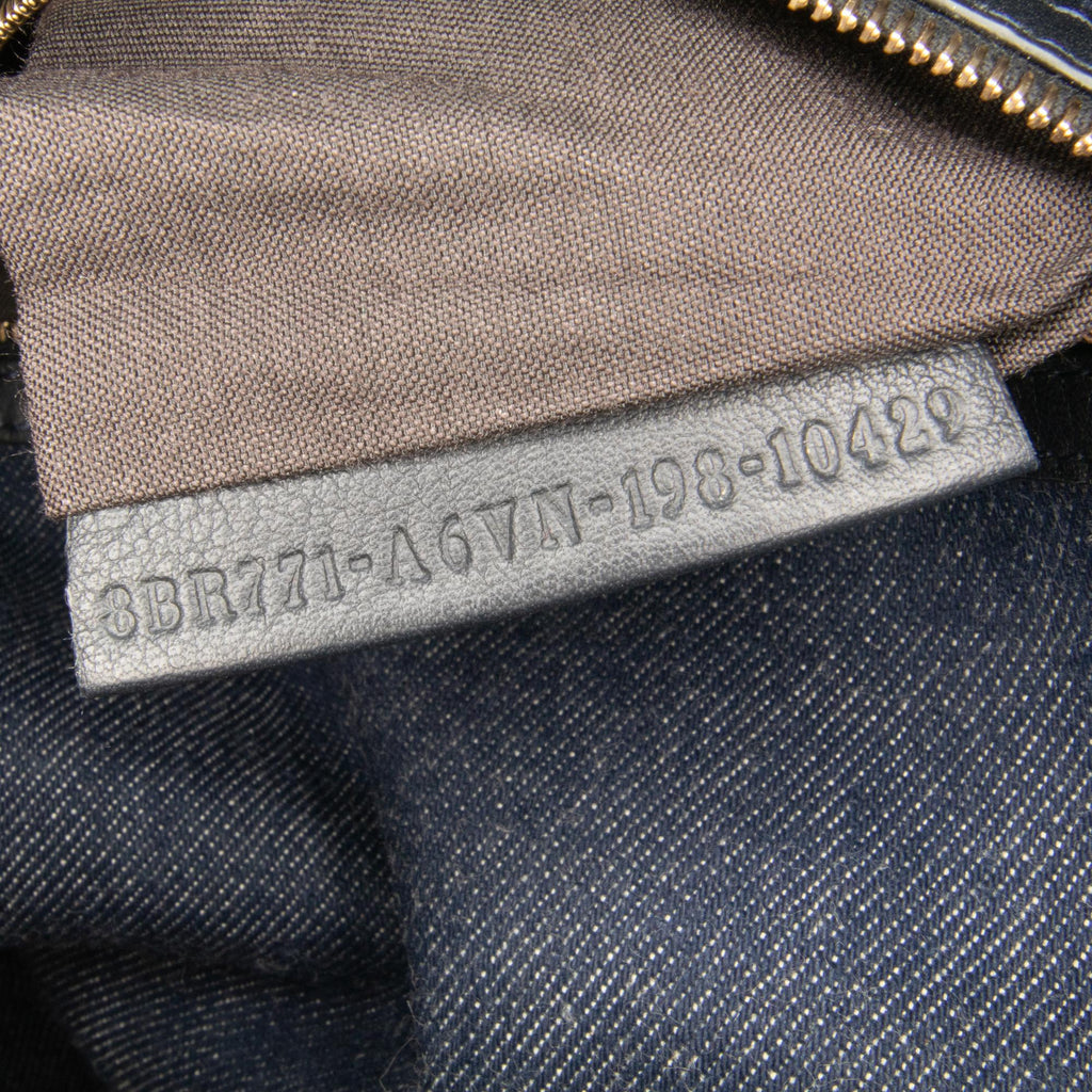 Fendi Large Denim Baguette Satchel