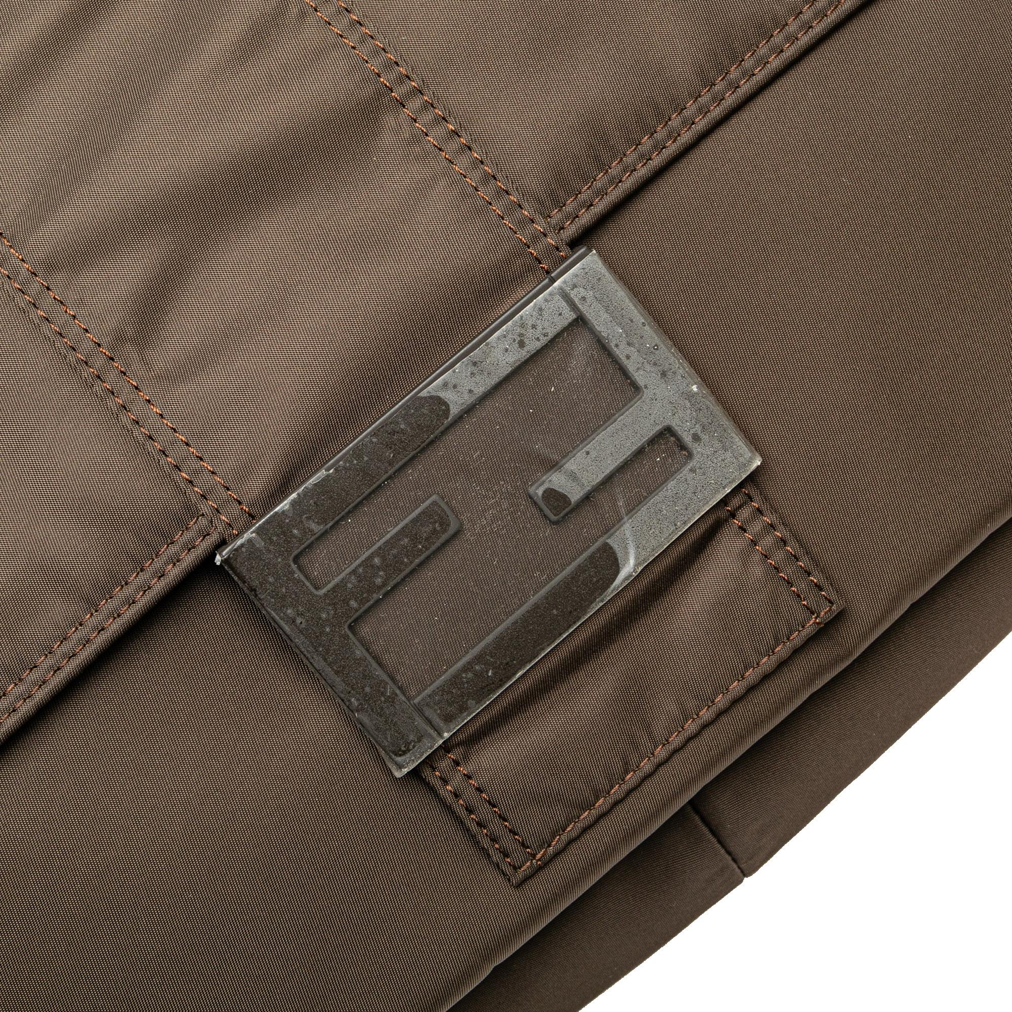 Fendi Large Econyl Nylon Baguette Satchel