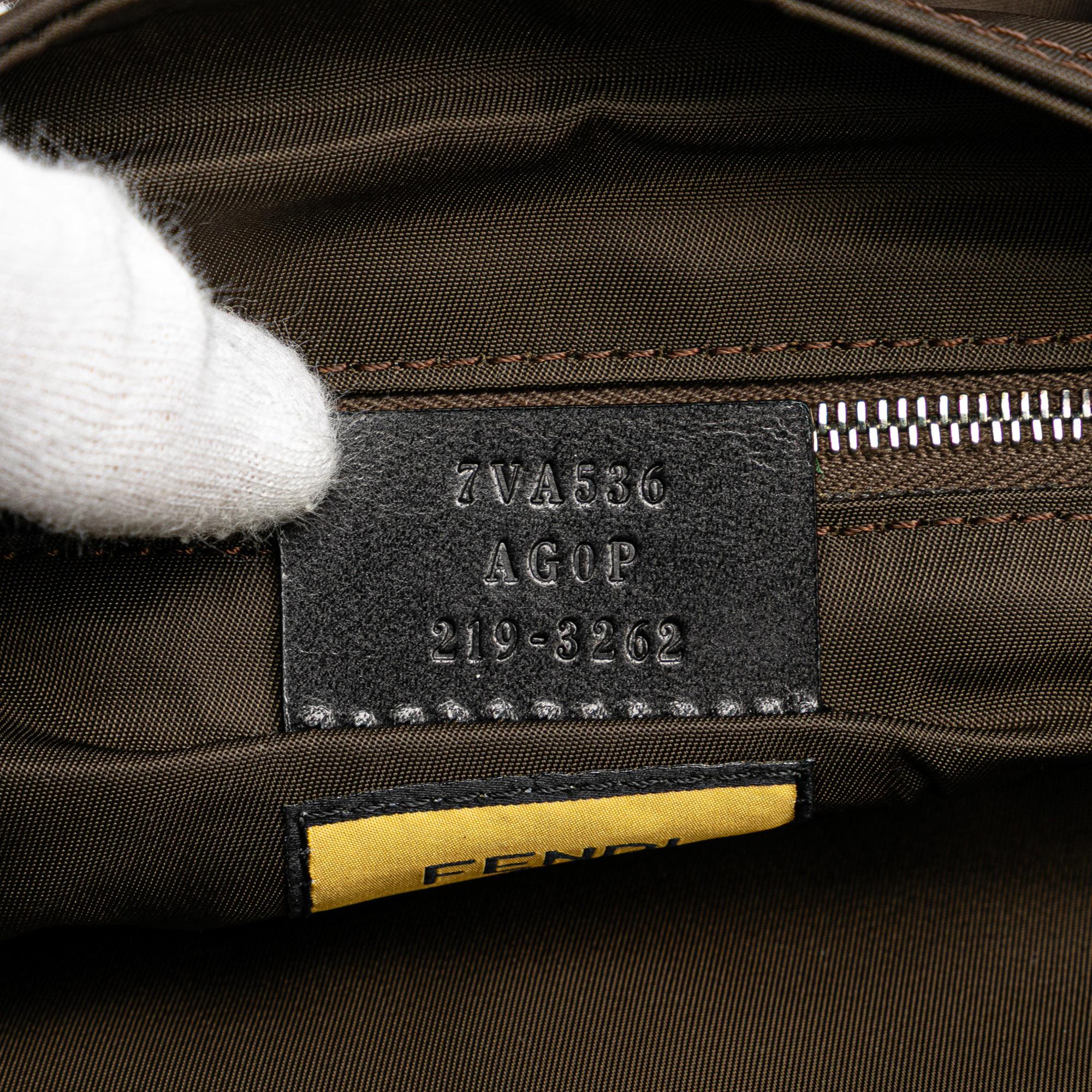 Fendi Large Econyl Nylon Baguette Satchel