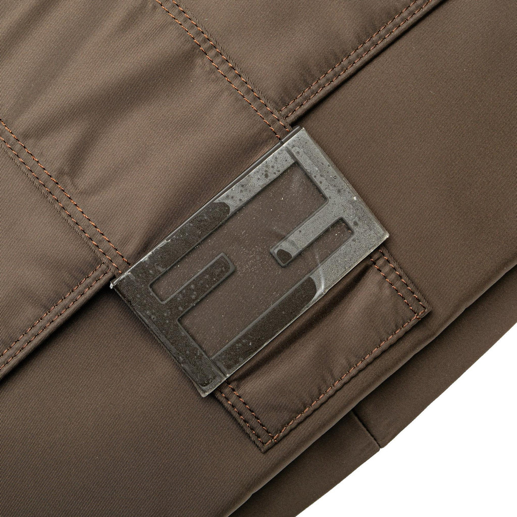 Fendi Large Econyl Nylon Baguette Satchel