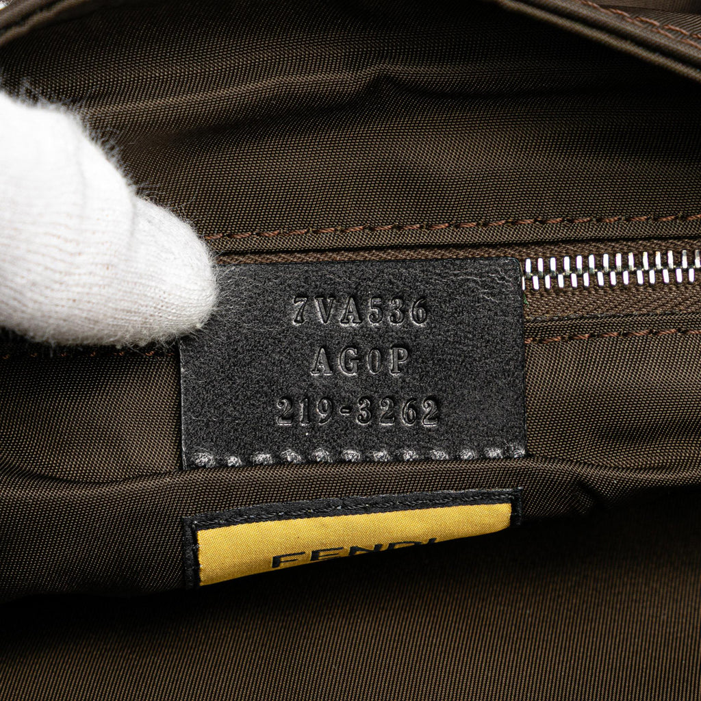 Fendi Large Econyl Nylon Baguette Satchel