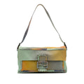 Fendi Large Multicolor Leather Whipstitch Baguette Crossbody