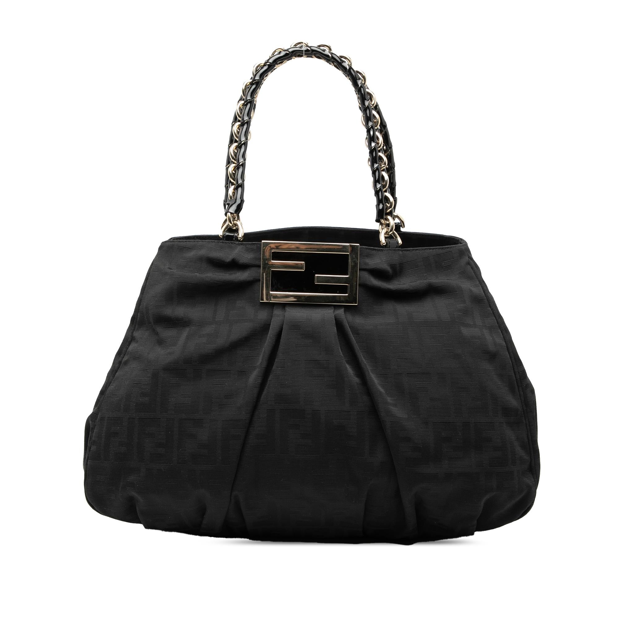 Fendi Large Zucca Canvas Mia Tote
