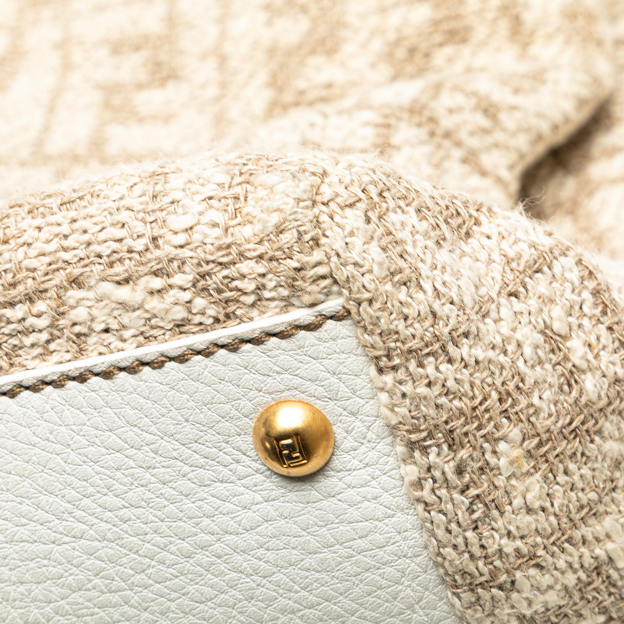 Fendi Large Zucca Corda Iconic Peekaboo Satchel