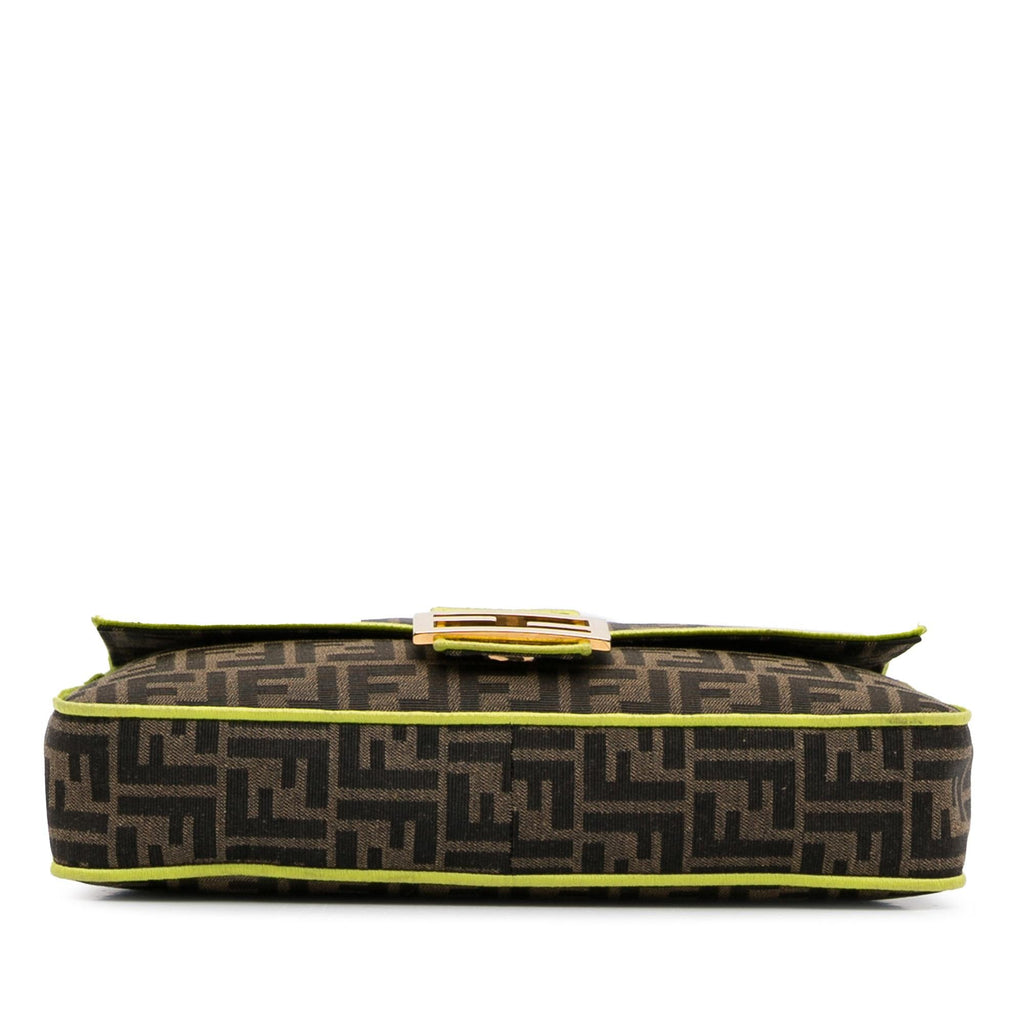 Fendi Large Zucca Fluo Trim Baguette Satchel (SHG-QDucxW)