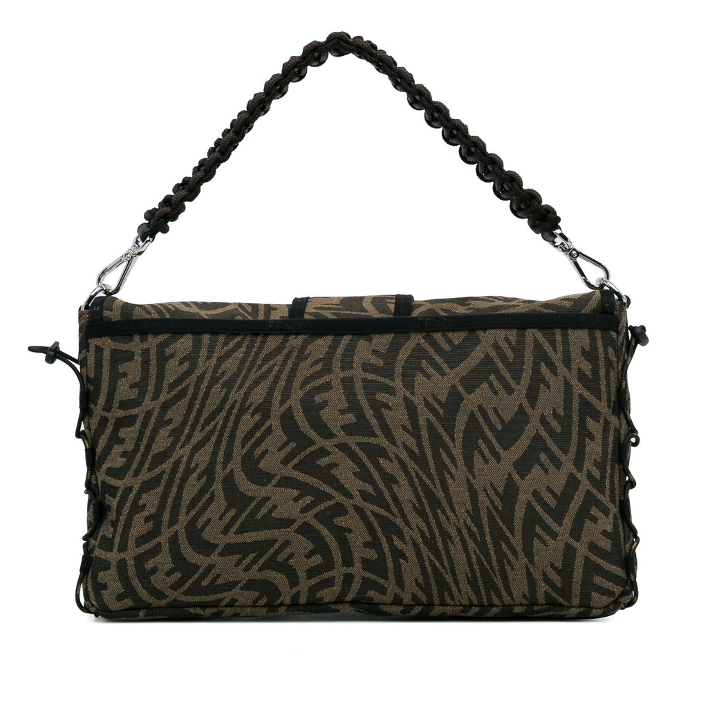 Fendi Large Zucca Vertigo Mesh Baguette Satchel (SHG-dmuY2A)
