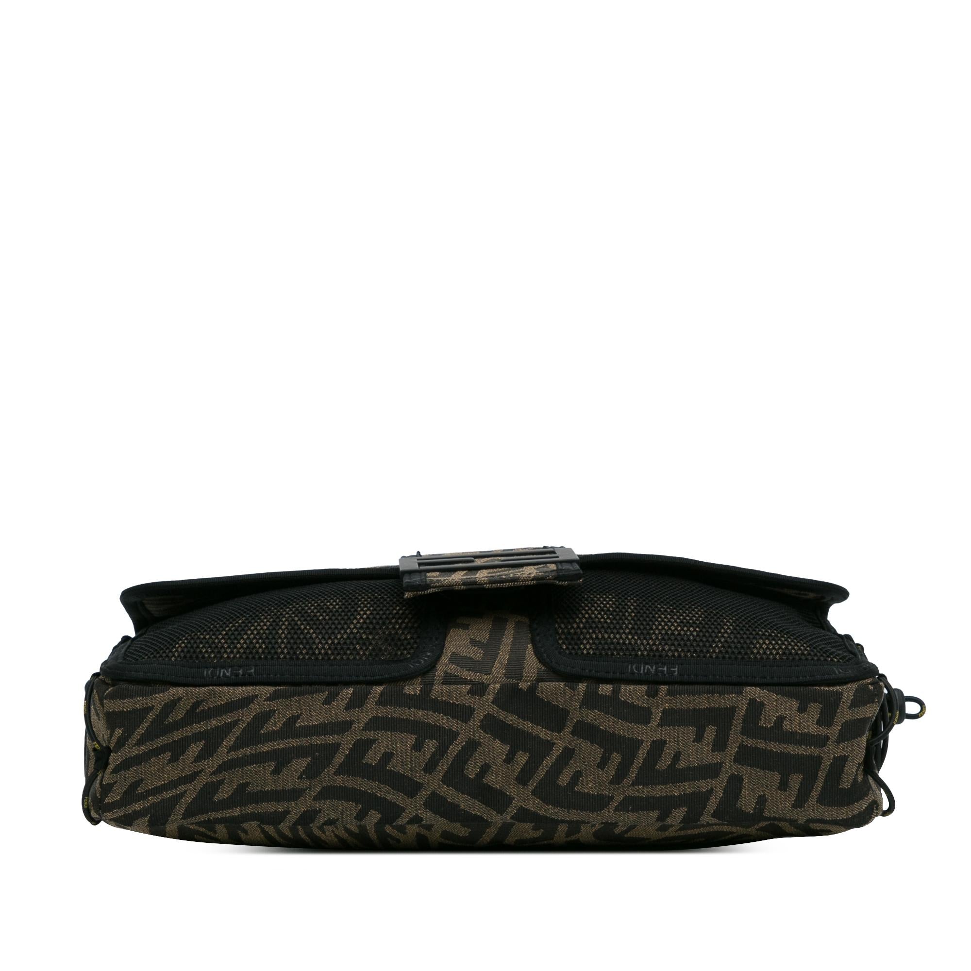 Fendi Large Zucca Vertigo Mesh Baguette Satchel