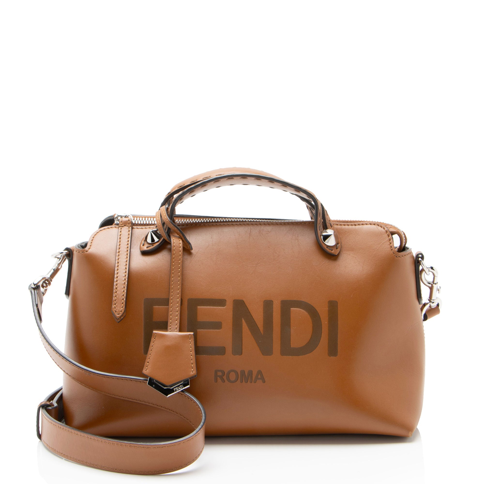Fendi Leather Logo By The Way Boston Bag