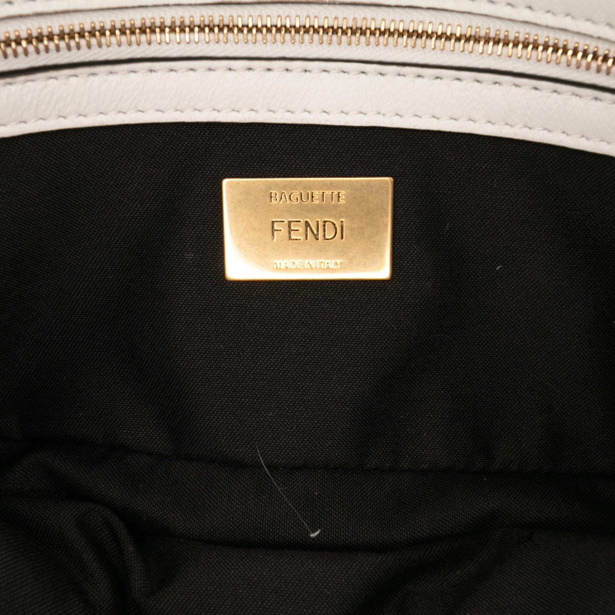 Fendi Leather Convertible Baguette Satchel