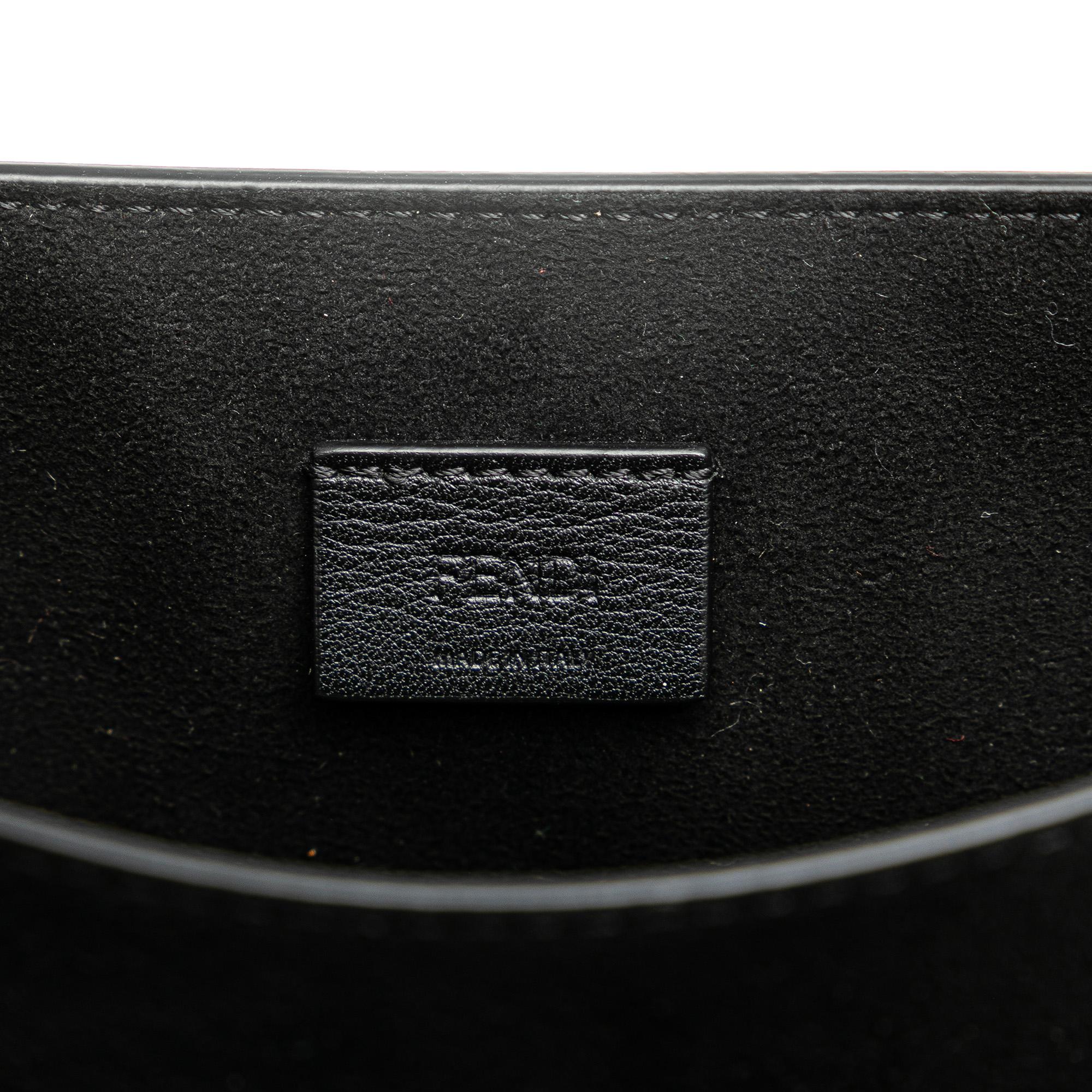 Fendi Leather Crystal Fab Crossbody