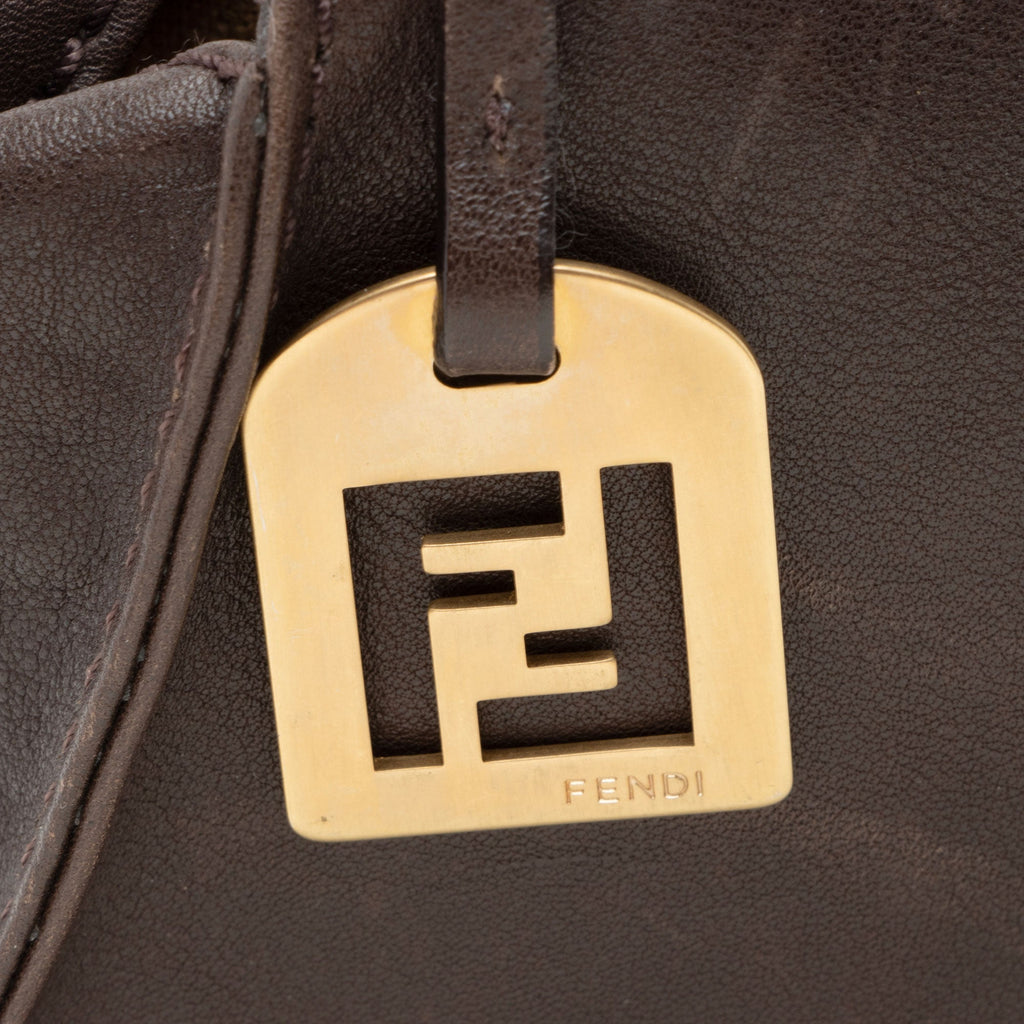 Fendi Leather Devil Trapezio Small Satchel
