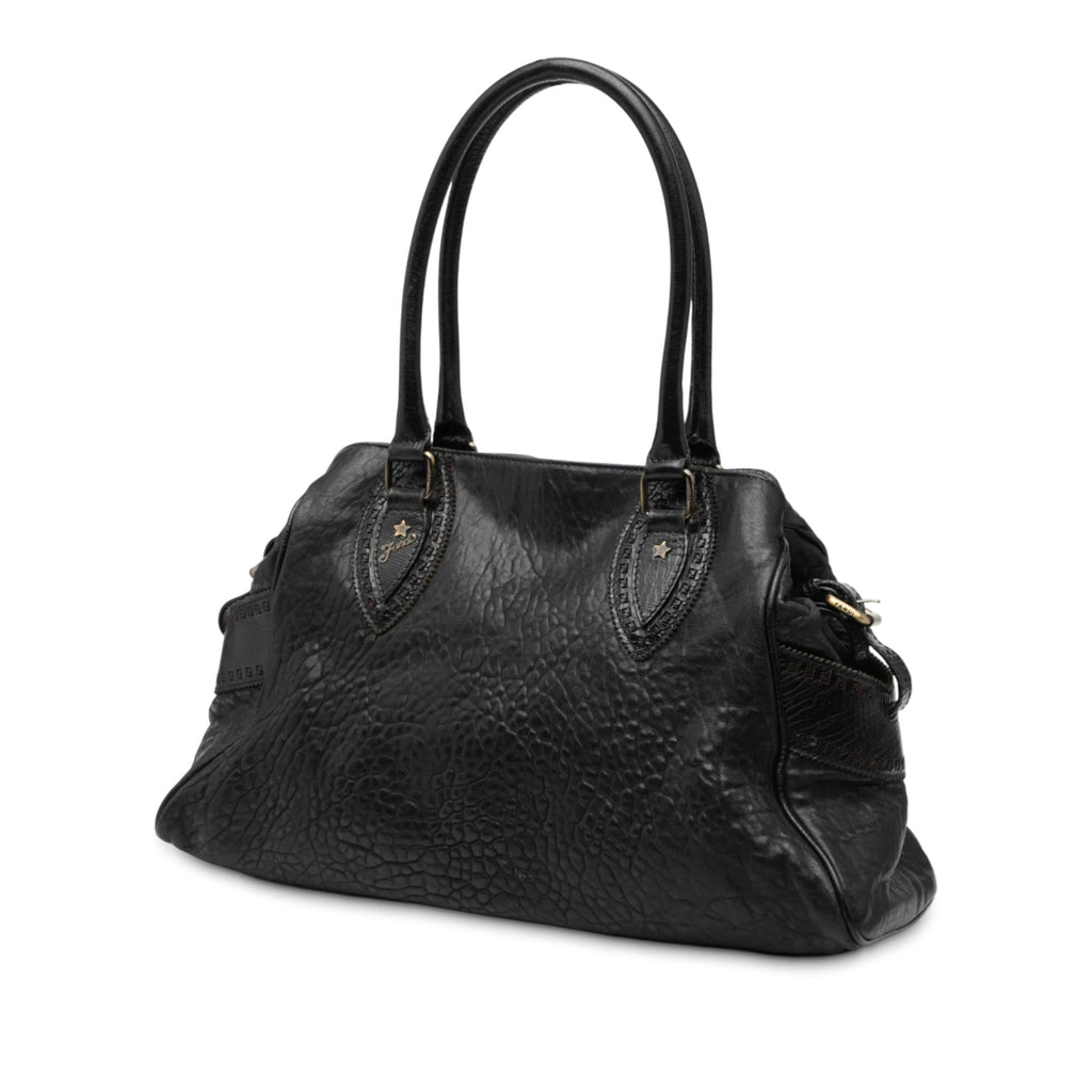 Fendi Leather Etniko Du Jour Handbag