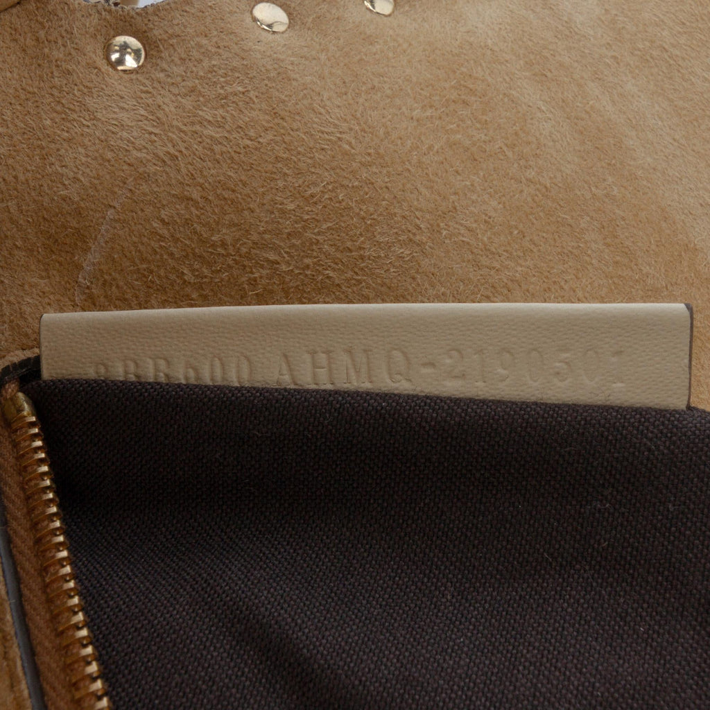 Fendi Leather Metal Stitch Baguette Satchel