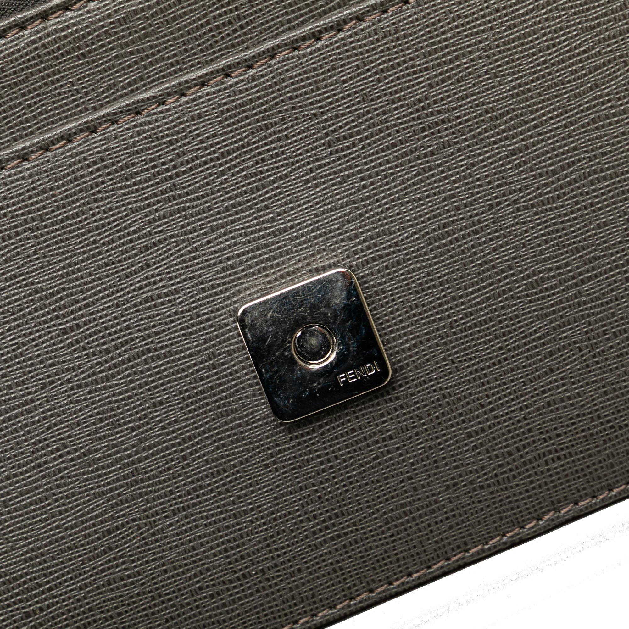 Fendi Leather Monster Eyes Wallet On Chain