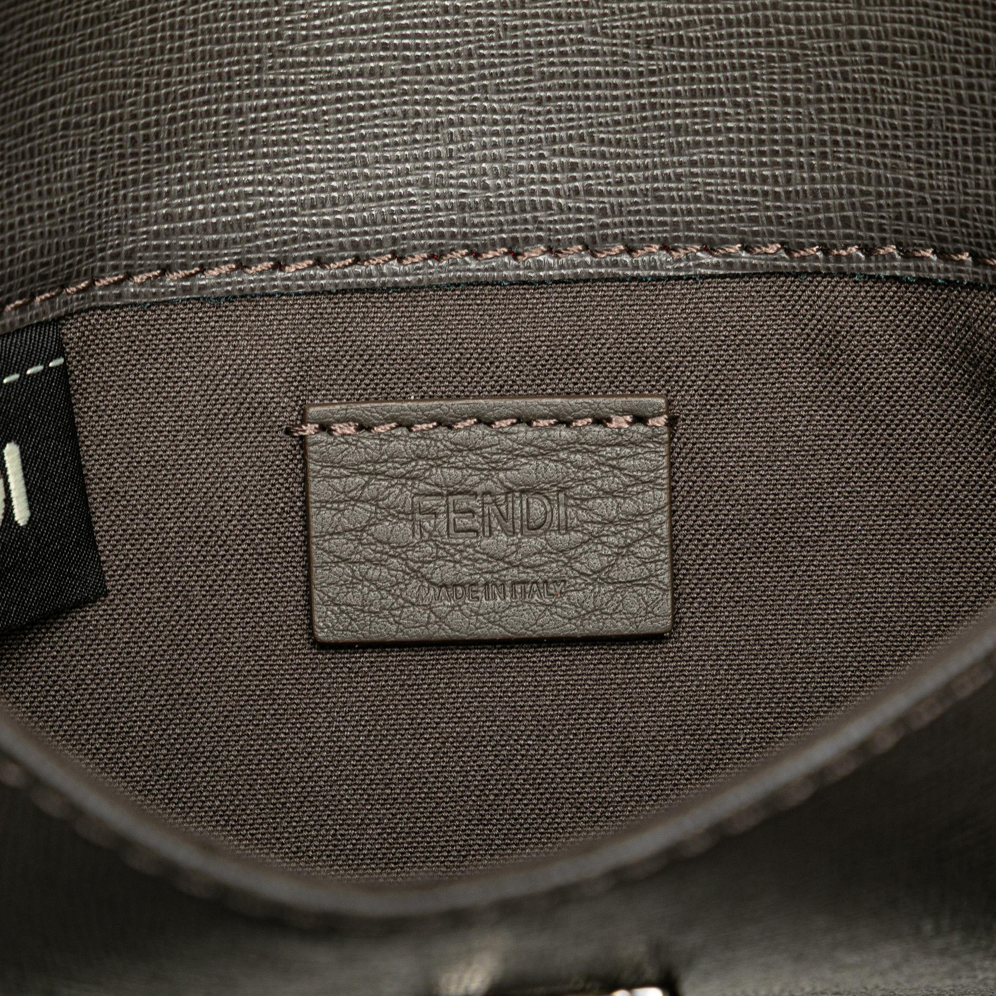 Fendi Leather Monster Eyes Wallet On Chain