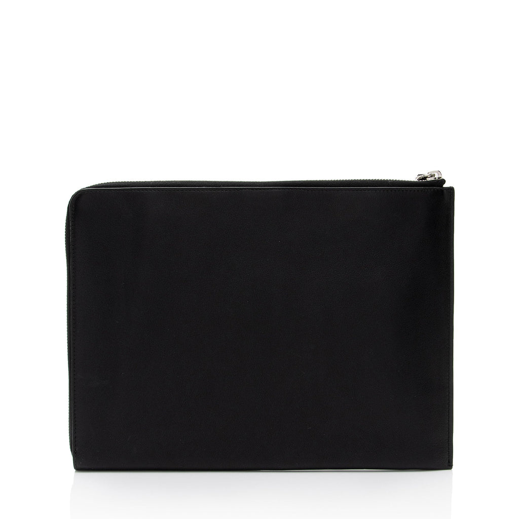 Fendi Leather Multicolor Studded Zip Pouch (SHF-p0OjB0)