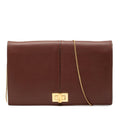 Fendi Leather Peekaboo Chain Clutch