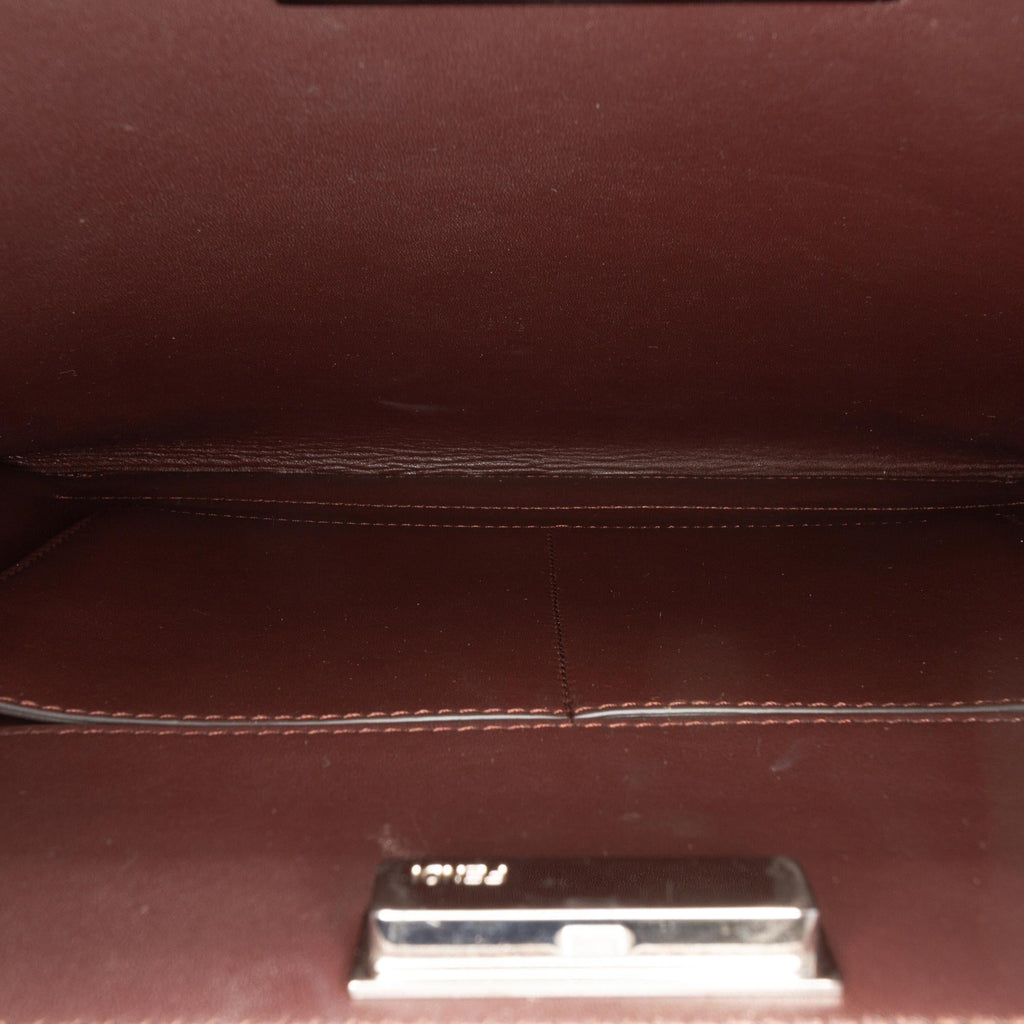 Fendi Leather Peekaboo Clutch Crossbody