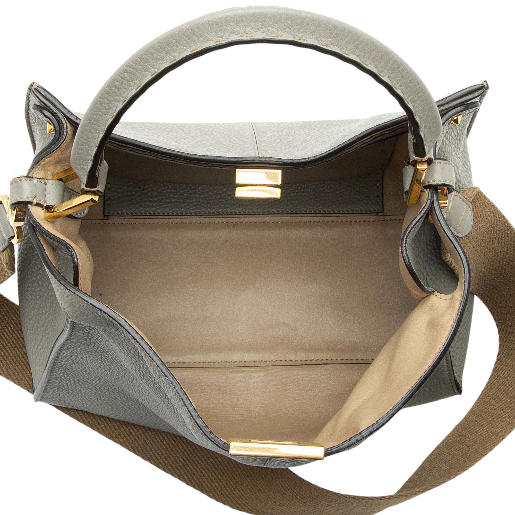 Fendi Leather Peekaboo X Lite Medium Satchel