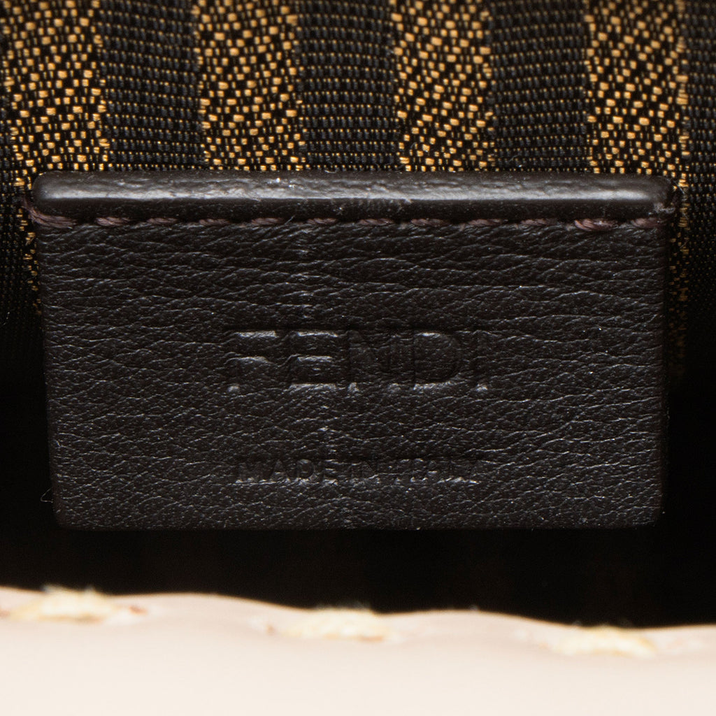 Fendi Leather Python Sunshine Mini Shopper Tote