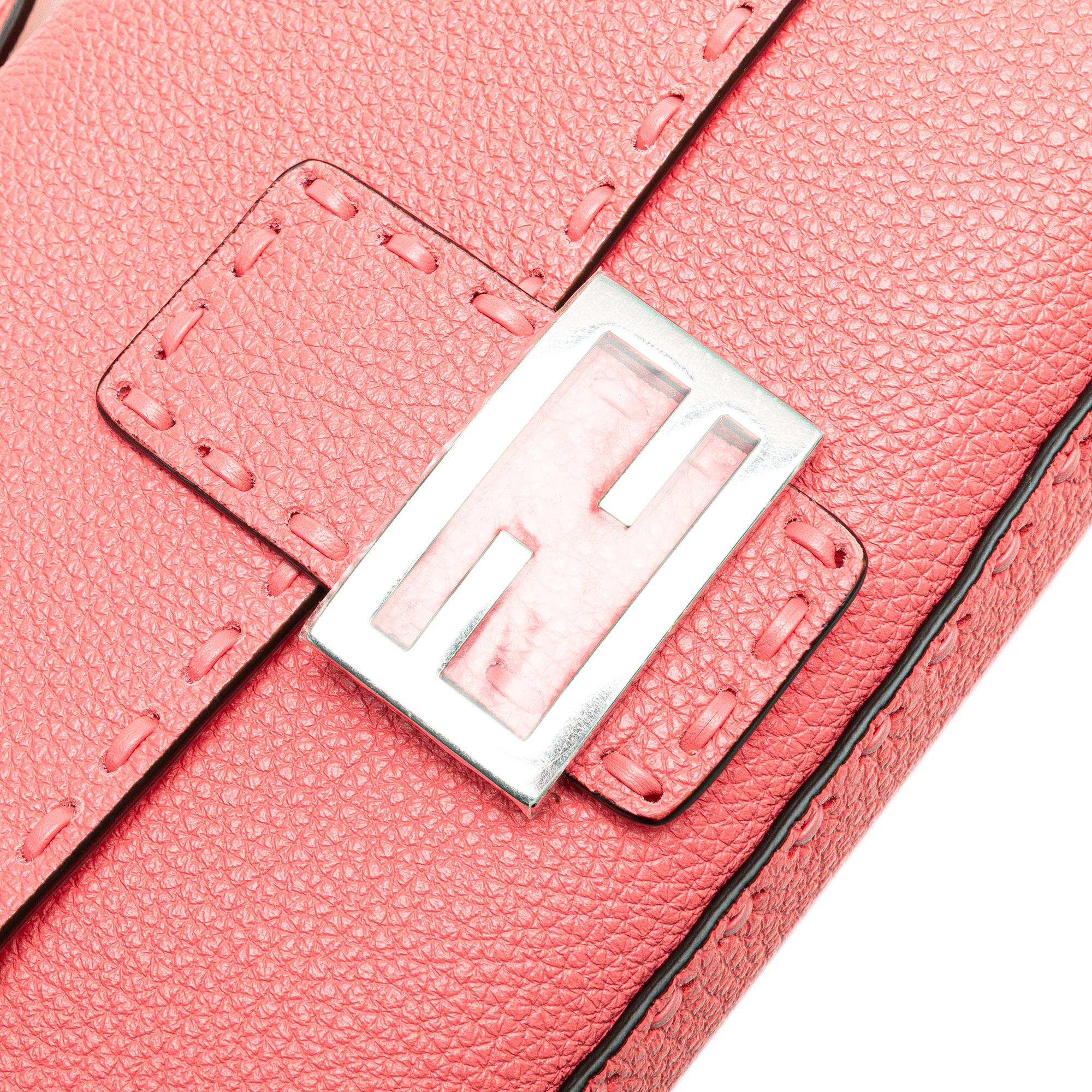Fendi Leather Selleria Baguette Satchel