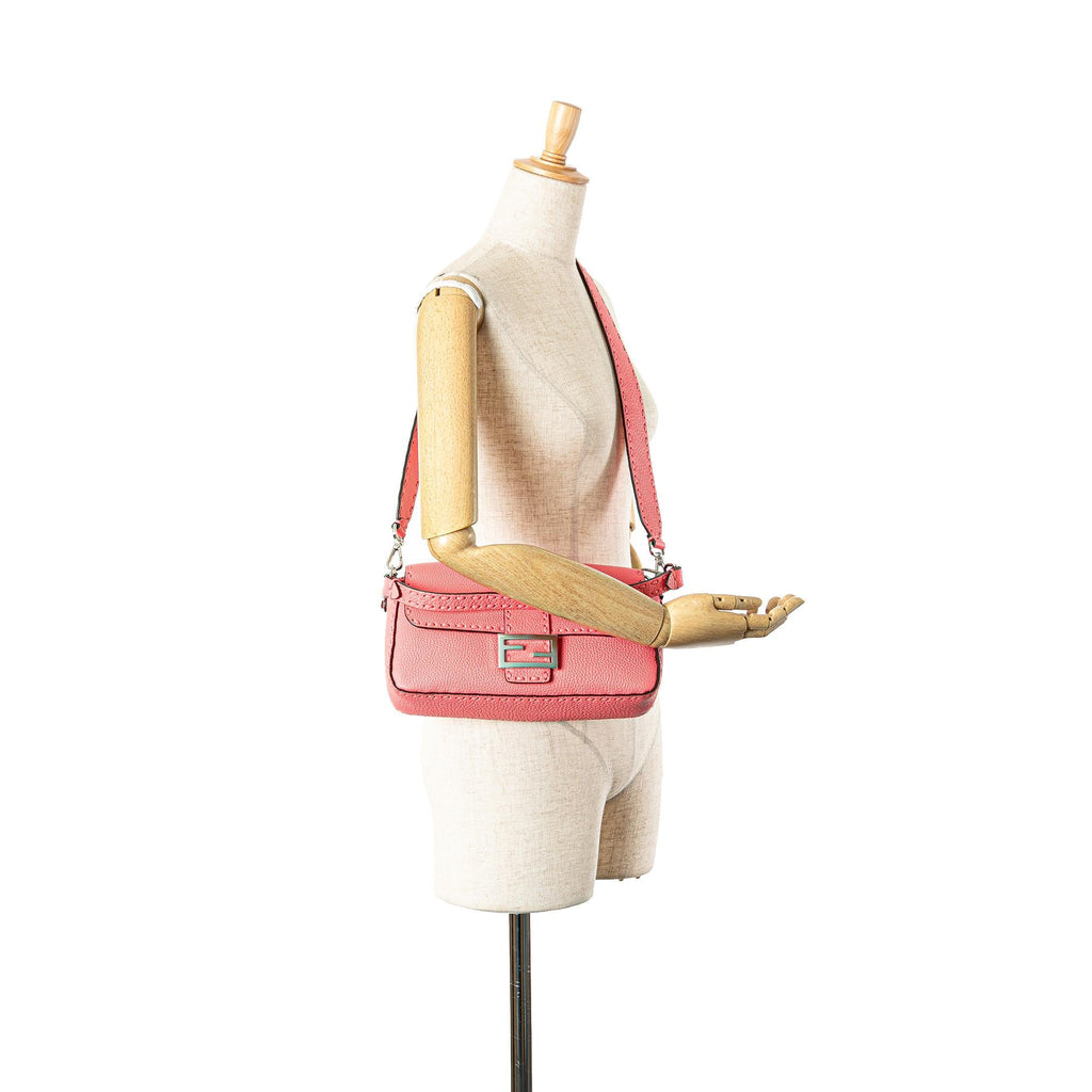 Fendi Leather Selleria Baguette Satchel