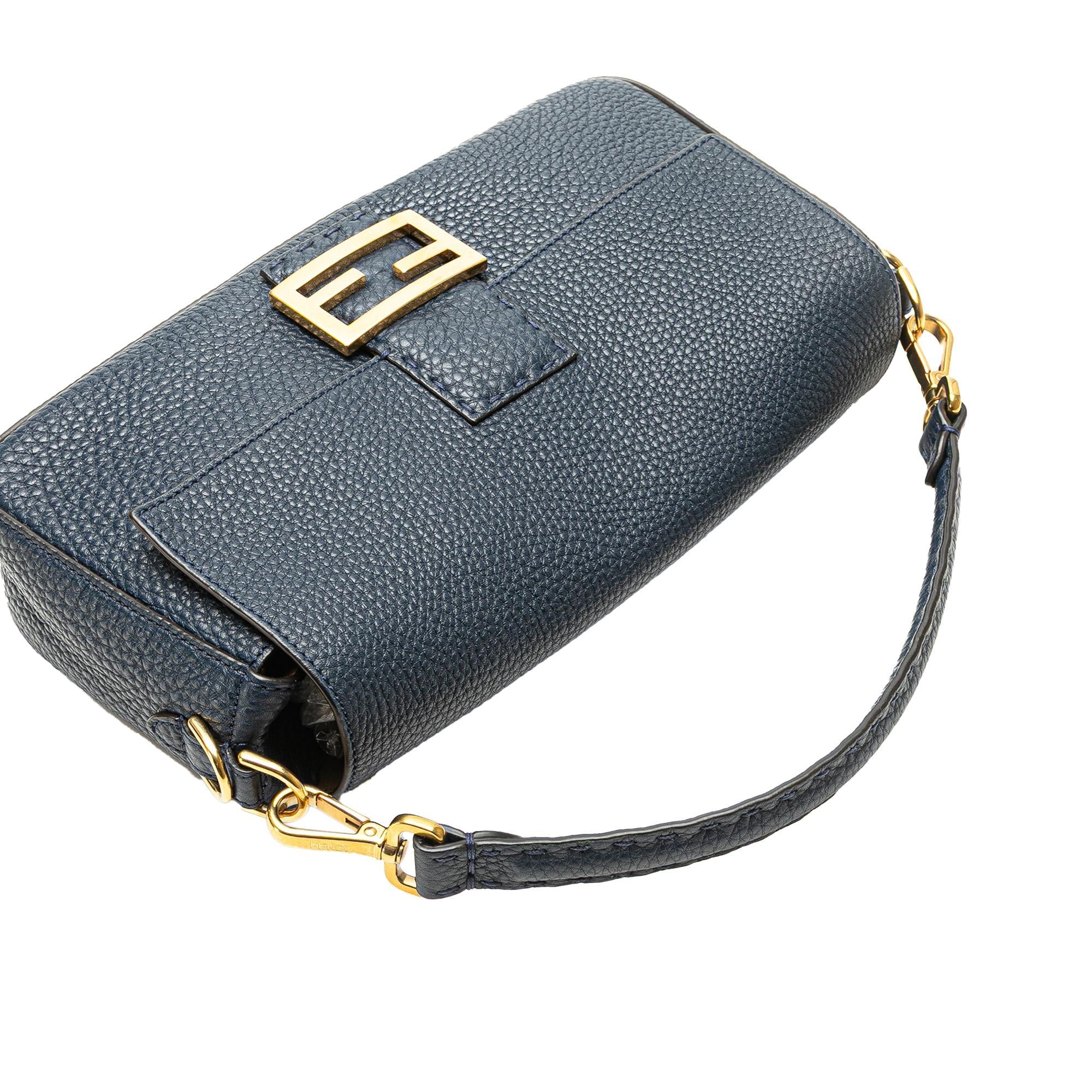 Fendi Leather Selleria Baguette Satchel
